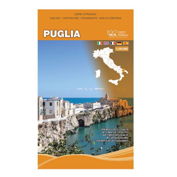 Puglia -  Carta tematica stradale regionale scala 1:250.000