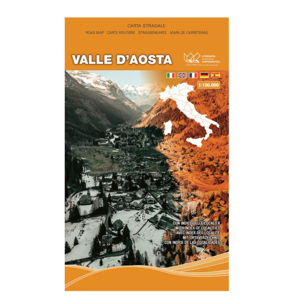 Valle d’Aosta -  Carta tematica stradale regionale scala 1:100.000